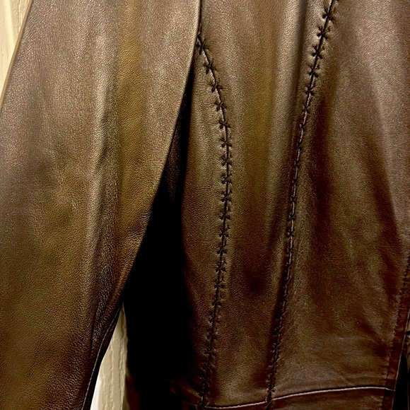 NWOT Bronze soft leather jacket - Coldwater Creek - Size Small - Picture 3 of 13
